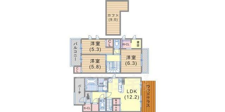 ヴィラージュ山手の間取り