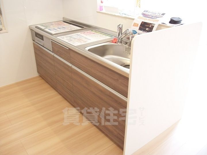 大阪府堺市中区東山の賃貸アパートのキッチン
