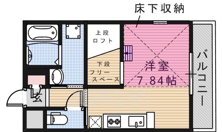 大阪府茨木市沢良宜西4丁目の賃貸マンションの間取り