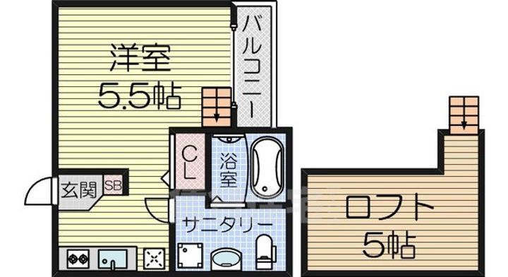 大阪府堺市西区鳳西町1丁の賃貸アパートの間取り