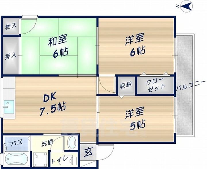 ディアコートS A棟の間取り