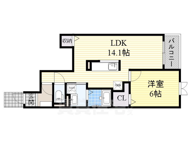 大阪府和泉市富秋町1丁目の賃貸アパートの間取り