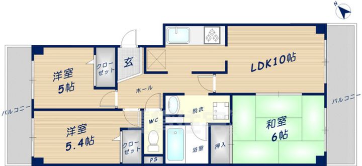 フォルム石切さくら坂506の間取り