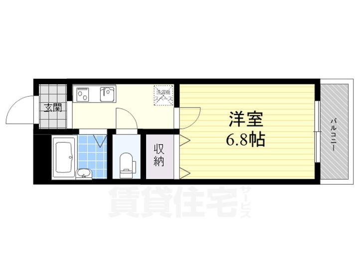 大阪府摂津市正雀3丁目の賃貸アパートの間取り