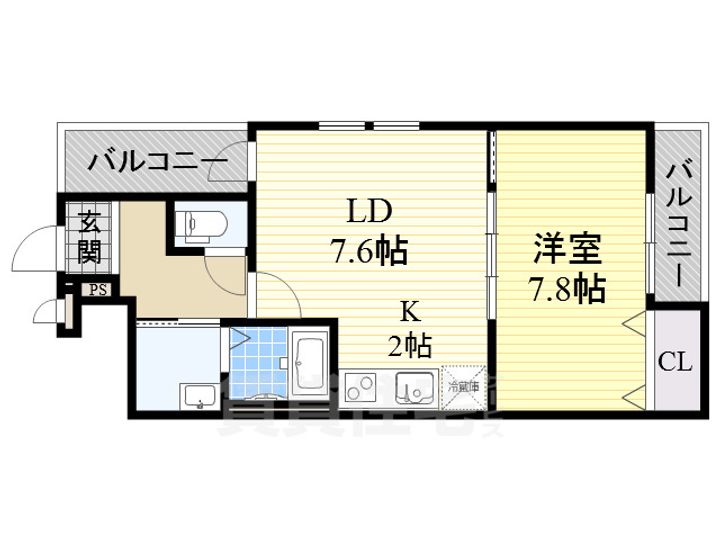 フジパレス瑞光Ⅲ番館の間取り