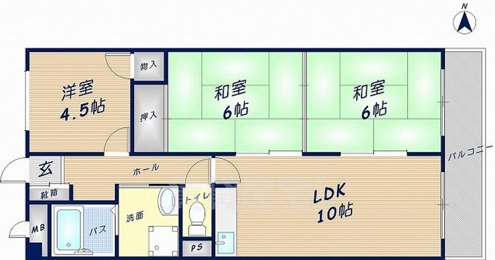 ナカトミサニーハイツの間取り