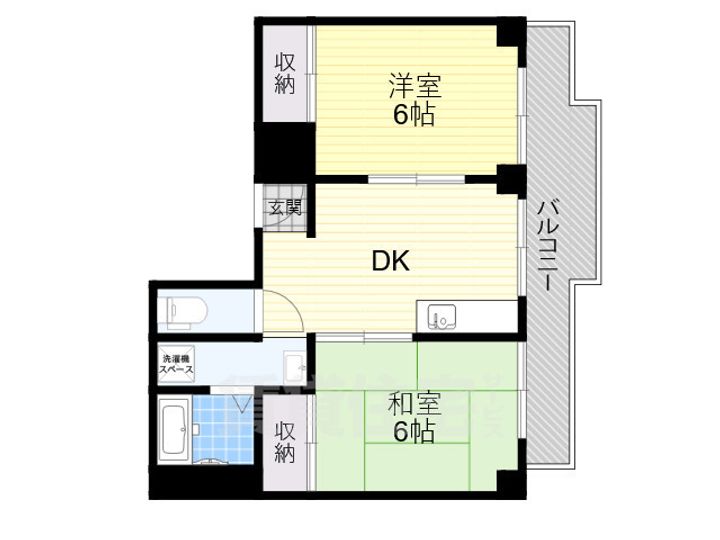 大阪府茨木市西駅前町の賃貸マンションの間取り