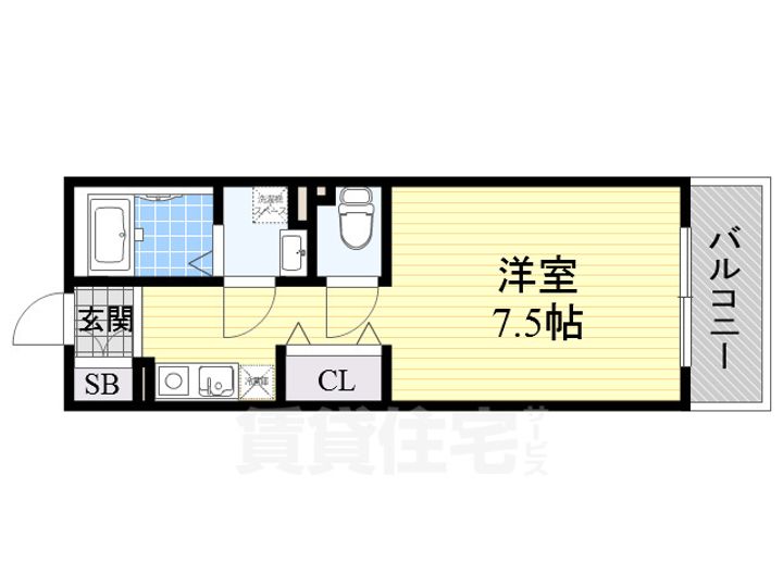 大阪府堺市西区浜寺石津町中1丁の賃貸マンションの間取り