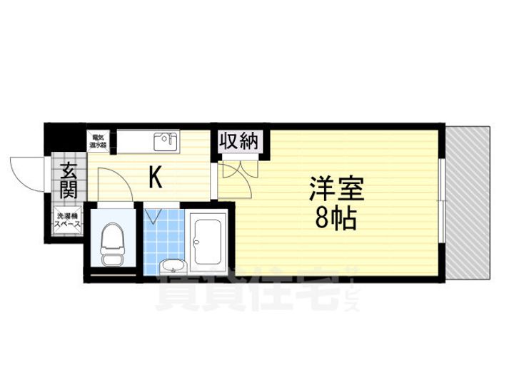 大阪府大阪市住吉区我孫子西2丁目の賃貸マンションの間取り