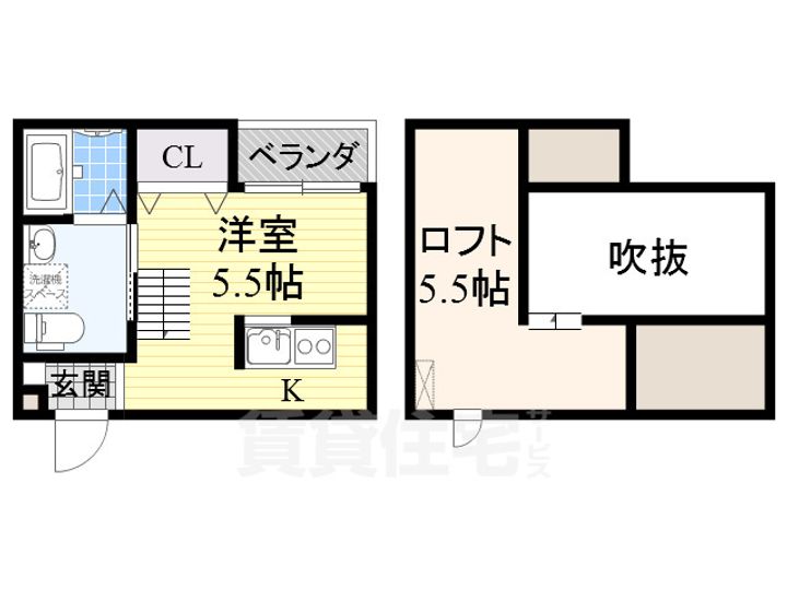大阪府堺市東区日置荘原寺町の賃貸アパートの間取り