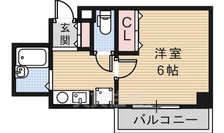 大阪府茨木市上中条2丁目の賃貸マンションの間取り