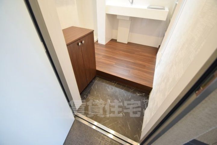 大阪府茨木市上中条2丁目の賃貸マンションの玄関