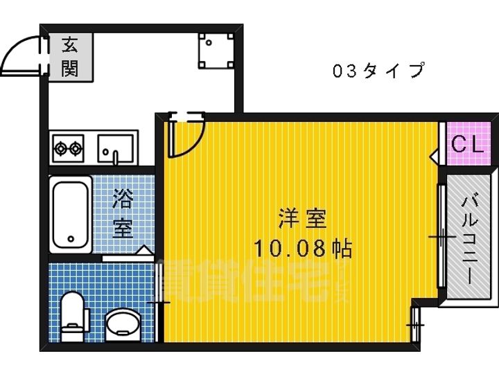 大阪府堺市堺区寺地町西3丁の賃貸アパートの間取り