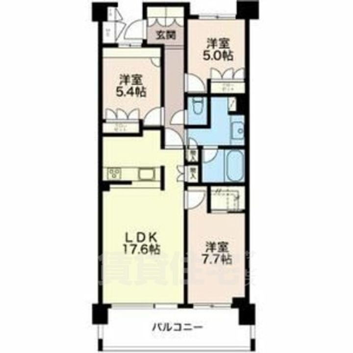 愛知県名古屋市千種区富士見台1丁目の賃貸マンションの間取り