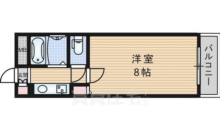 大阪府吹田市寿町2丁目の賃貸マンションの間取り