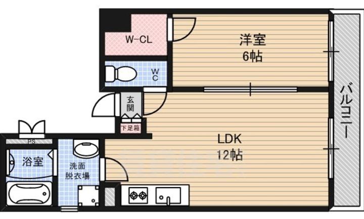 大阪府堺市堺区北瓦町1丁の賃貸マンションの間取り