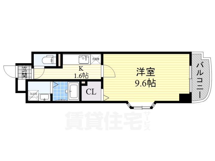 大阪府堺市堺区大浜南町2丁の賃貸マンションの間取り