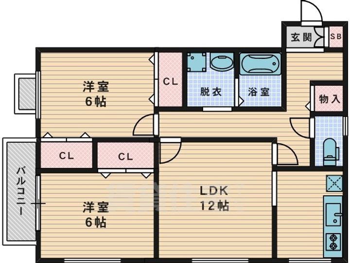 東香里サニーハイツ1の間取り
