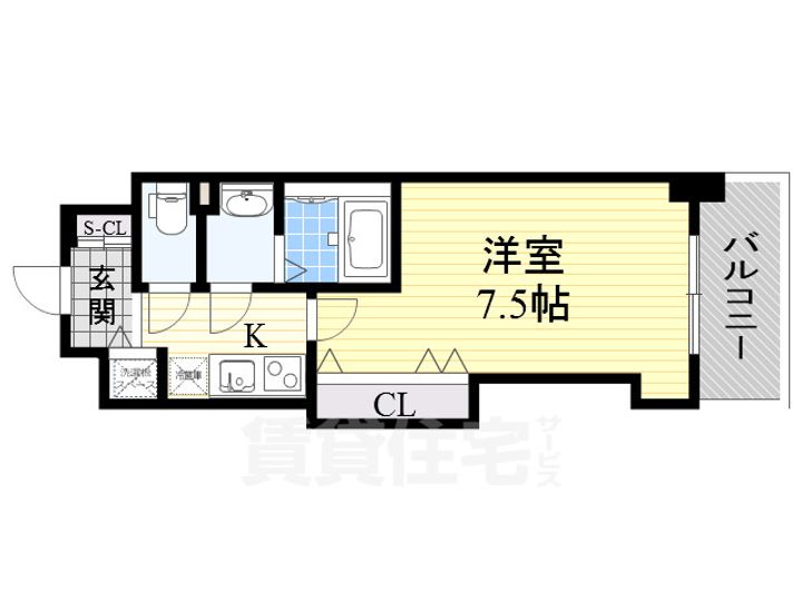 大阪府大阪市住吉区清水丘2丁目の賃貸マンションの間取り