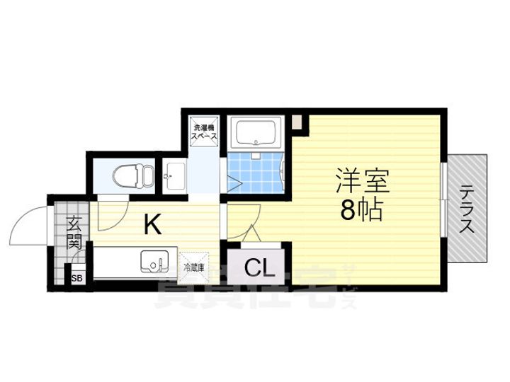 大阪府東大阪市東鴻池町1丁目の賃貸アパートの間取り