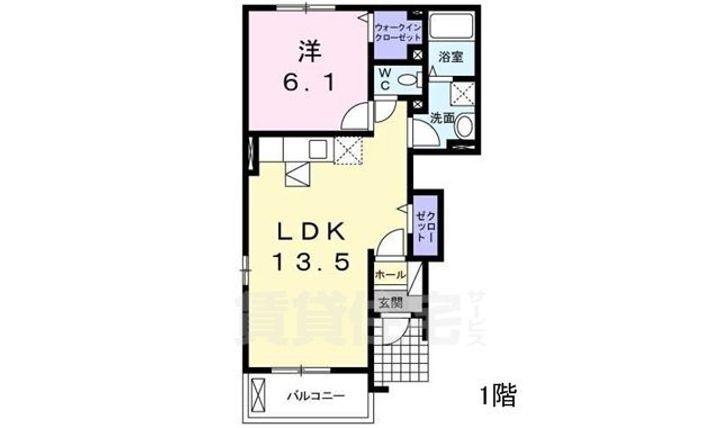 大阪府堺市西区草部の賃貸アパートの間取り