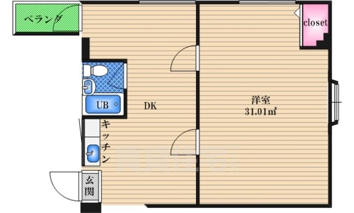 大阪府大阪市都島区都島北通2丁目の賃貸マンションの間取り