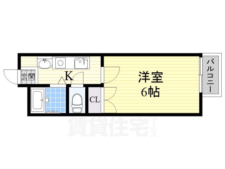 大阪府豊中市螢池中町3丁目の賃貸アパートの間取り