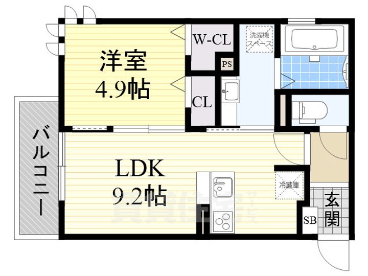 大阪府豊中市桜の町1丁目の賃貸アパートの間取り