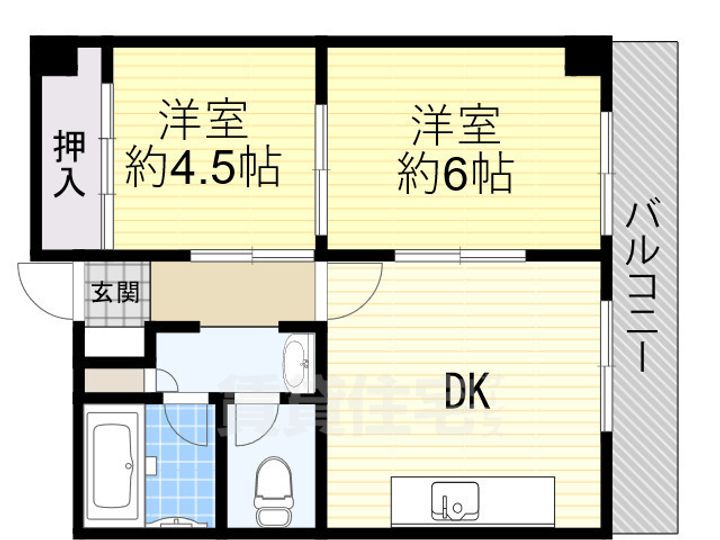 第1マンション北(グランドハイツ北)の間取り