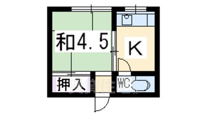 大阪府豊中市曽根東町6丁目の賃貸アパートの間取り