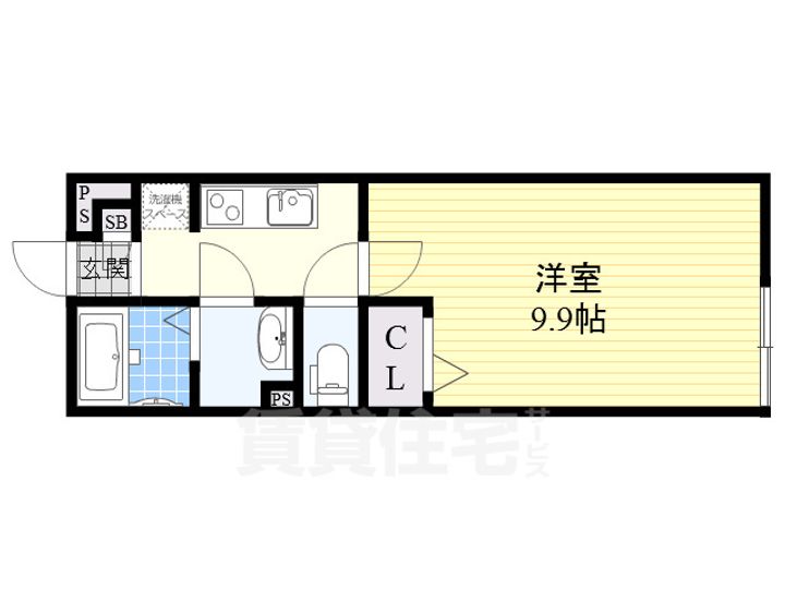 大阪府豊中市原田元町2丁目の賃貸マンションの間取り