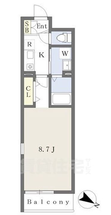 大阪府大阪市淀川区三津屋南2丁目の賃貸アパートの間取り