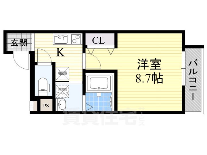 大阪府大阪市旭区新森2丁目の賃貸アパートの間取り