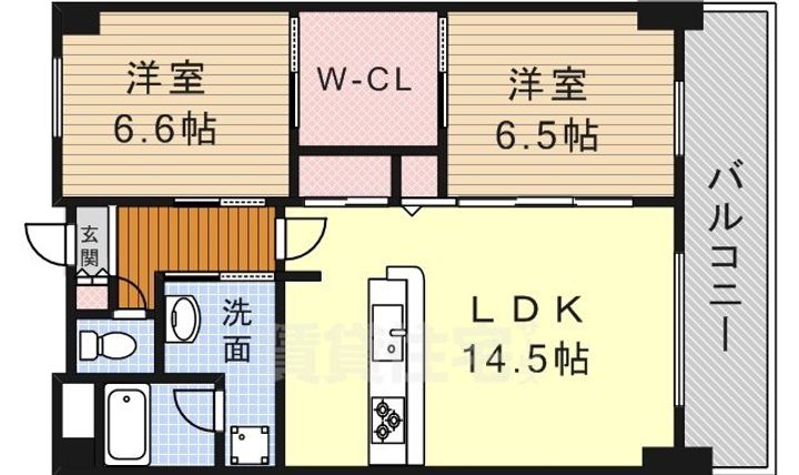愛知県名古屋市瑞穂区八勝通2丁目の賃貸マンションの間取り