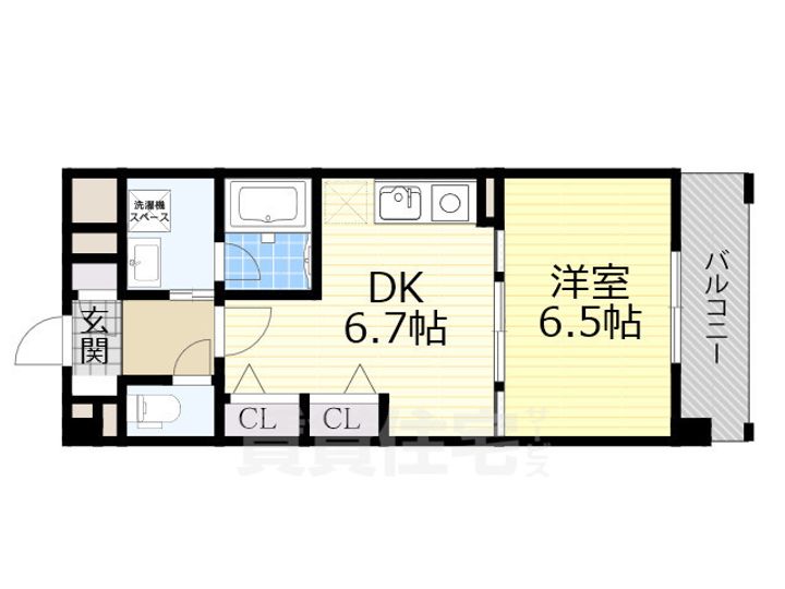 大阪府堺市中区毛穴町の賃貸マンションの間取り