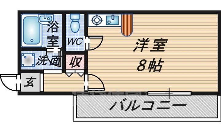 大阪府豊中市服部豊町2丁目の賃貸マンションの間取り