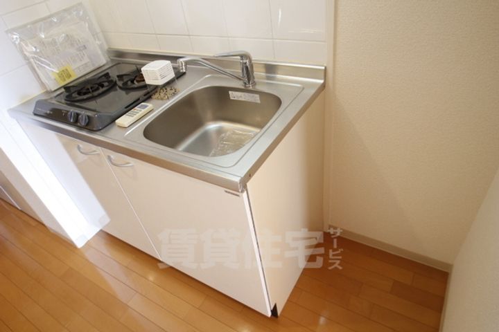 大阪府堺市堺区北花田口町2丁の賃貸マンションのキッチン