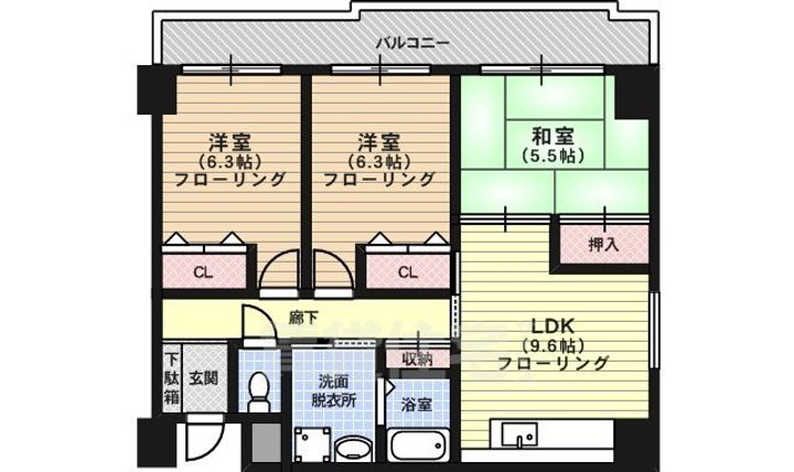 ノイ・ディアール御池の間取り