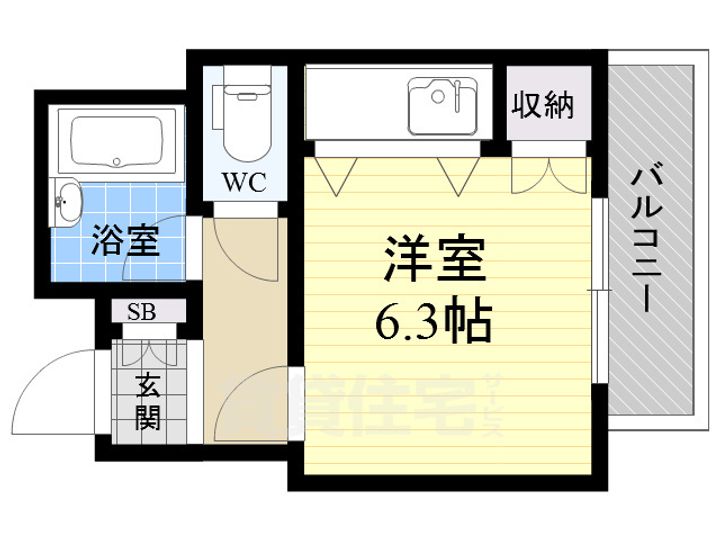 大阪府大阪市淀川区新北野3丁目の賃貸マンションの間取り