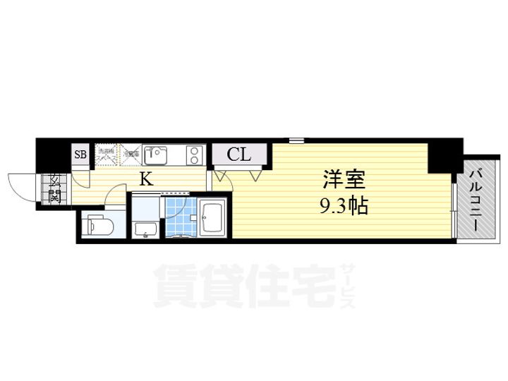 愛知県名古屋市昭和区鶴舞3丁目の賃貸マンションの間取り