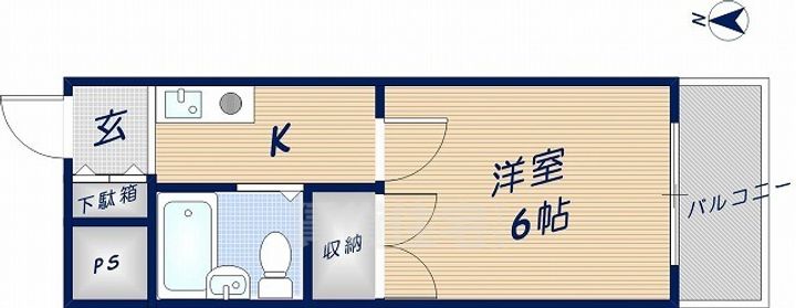 ツイン石切1506の間取り