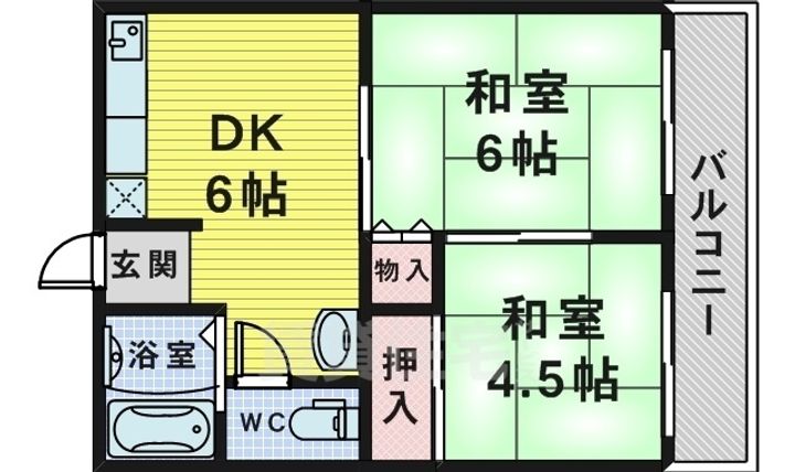 市森ハイツC棟の間取り
