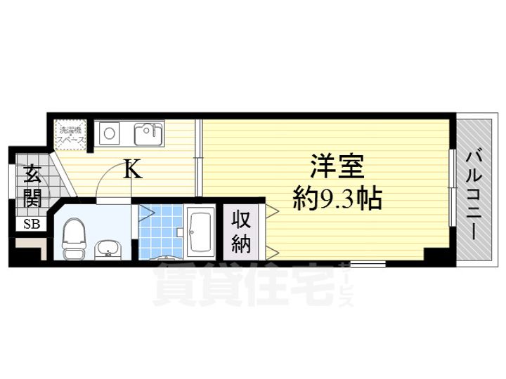 大阪府茨木市沢良宜西1丁目の賃貸マンションの間取り