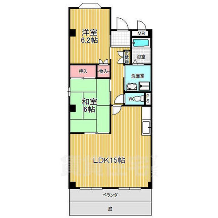愛知県名古屋市緑区滝ノ水3丁目の賃貸マンションの間取り