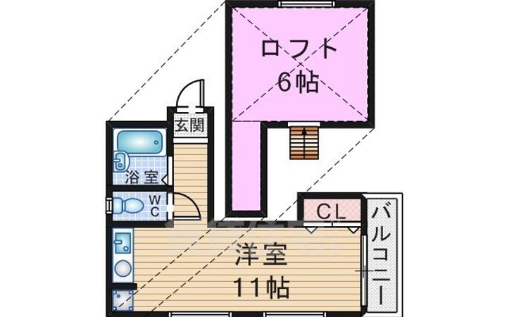 大阪府豊中市服部南町3丁目の賃貸マンションの間取り