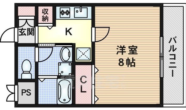 大阪府摂津市正雀3丁目の賃貸アパートの間取り