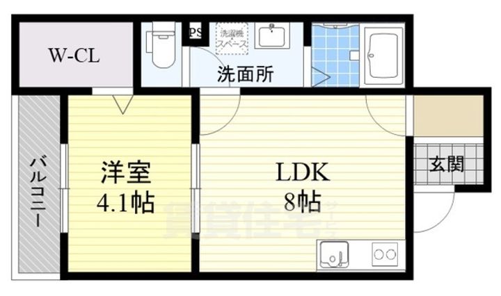 大阪府堺市北区金岡町の賃貸アパートの間取り