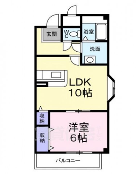 大阪府和泉市葛の葉町2丁目の賃貸アパートの間取り