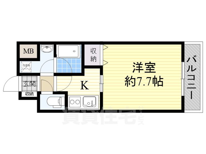 大阪府大阪市都島区都島本通3丁目の賃貸マンションの間取り