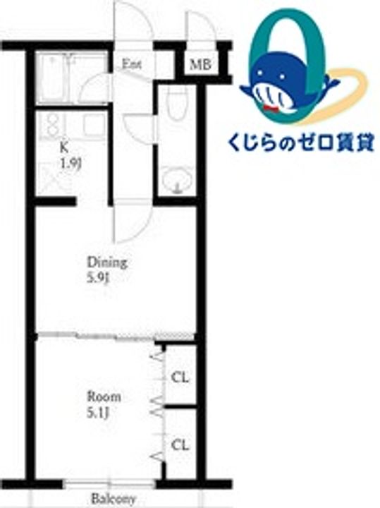 城木館405の間取り